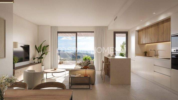 2 and 3-Bedroom Flats in a Complex with Pool in Málaga