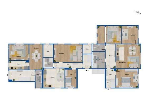 Erdgeschoss Mehrfamilienhaus