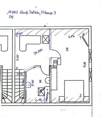 Grundrissskizze Vitense 3 OG