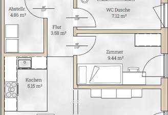 Grundriss Wohnung 3 und 5