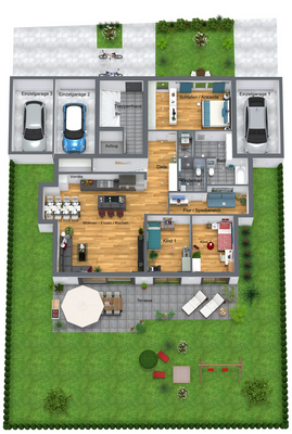 Gartenplan zur Wohnung