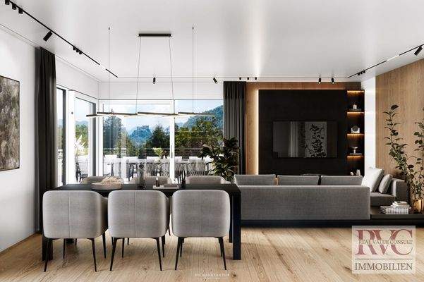 Architekturvisualisierung BV Wolfsgartenweg Interior PH_Living06-VAR