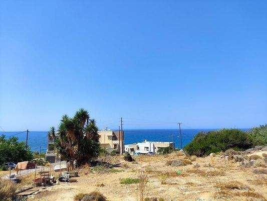Kreta, Rethymno: Investitionsgrundstück mit Meerblick nahe Stadtzentrum zu verkaufen