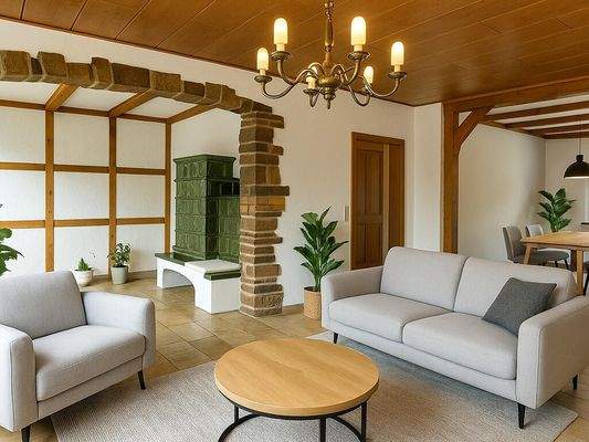 Wohnzimmer virtuell möbeliert