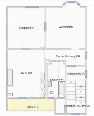Grundriss Obergeschoss MFH 
