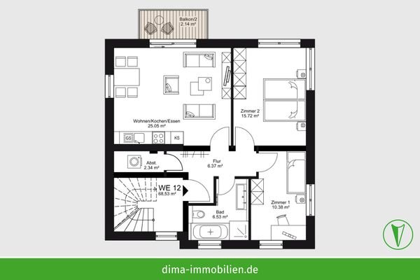 WE 12 im 1. OG, Hinterhaus