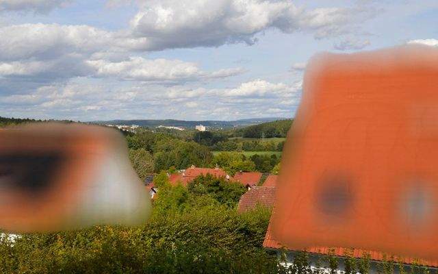 Aussicht - Blick aus dem ersten Stock Richtung Bayreuth