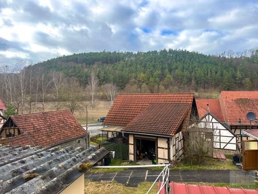 Blick auf den Eingangsbereich der Scheune