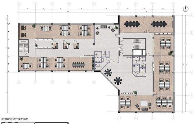 Grundriss EG 1. OG, Ausbaubeispiel