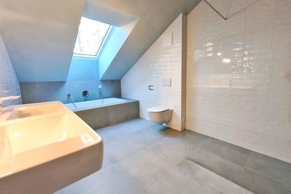 Das moderne Tageslicht-Badezimmer mit hochwertiger Keramik