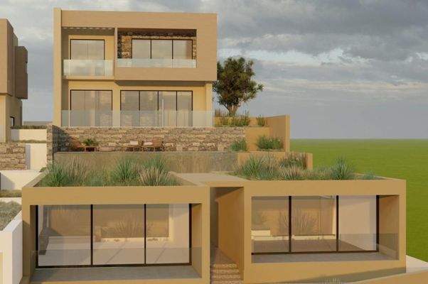 Kreta, Plaka Elounda: Meerblick-Grundstück mit Baulizenz für 1 Luxusvilla und 2 Apartments
