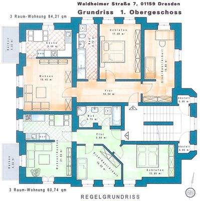 Grundriss Regelgeschoss