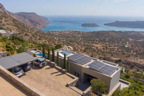 Kreta, Plaka Elounda: Wunderschöne Villa mit atemberaubendem Blick auf die Insel Spinalonga