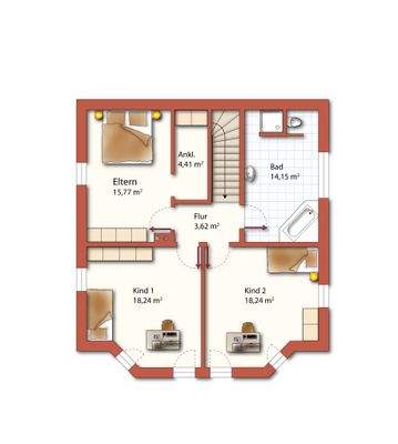 Grundriss Obergeschoss