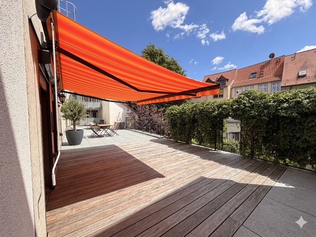 Einzigartiges Wohnen im Hinterhaus – Charmante Maisonette-Wohnung mit spektakulärer 50 qm Sonnenterrasse in der Erfurter Altstadt - Photo 5
