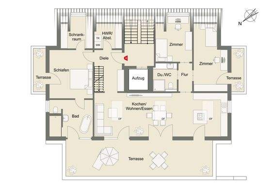 Grundriss Penthouse zzgl. Studio