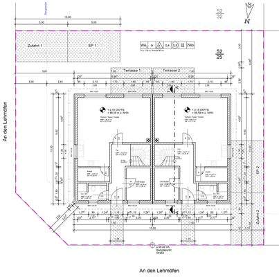 Grundstück mit Haus und Zufahrten