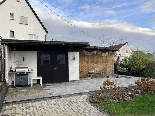 Ansicht Gartenlaube + Freisitz