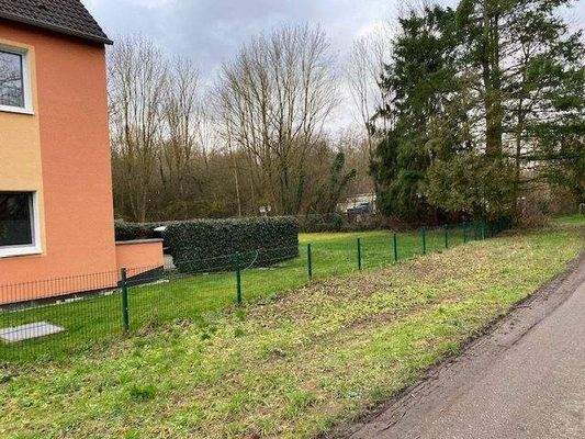 Blick auf das Grundstück