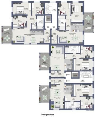 Grundriss Obergeschoss Gesamt