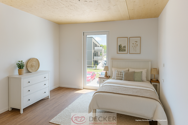 Schlafzimmer - KI möbliert