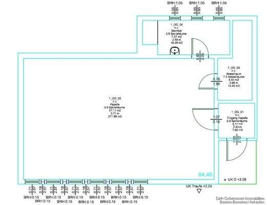 Grundriss OG 7 Kapelle