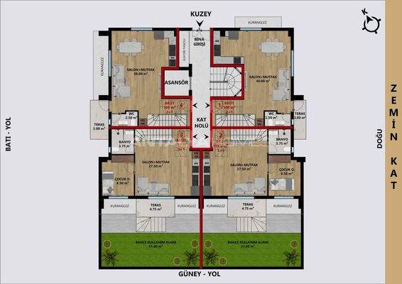 Apartments with Balcony and Garden in Konyaalti