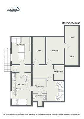 2D Grundriss- Kellergeschoss