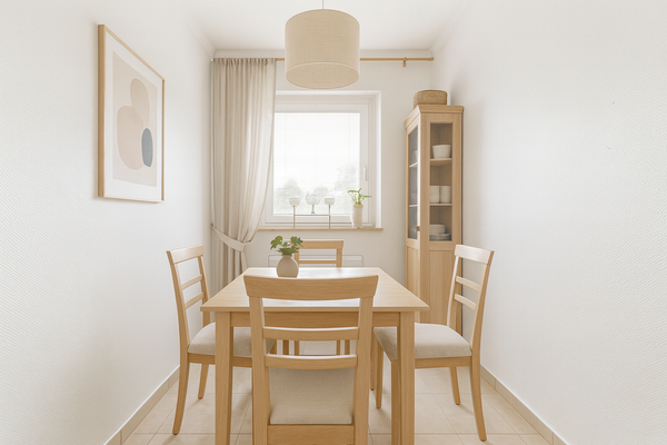 Esszimmer (mit KI möbliert)