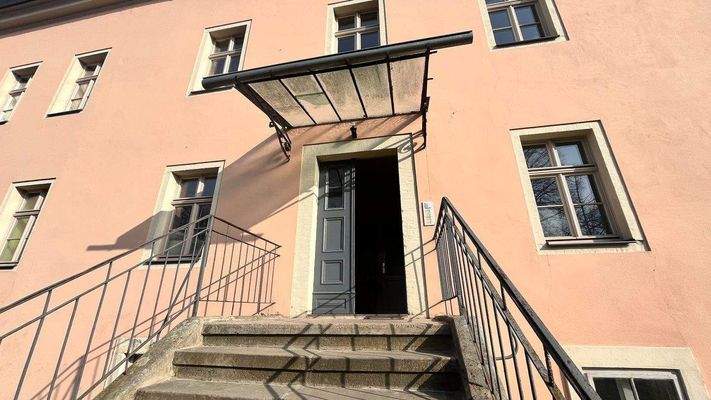 Ansicht Hauseingang Treppe