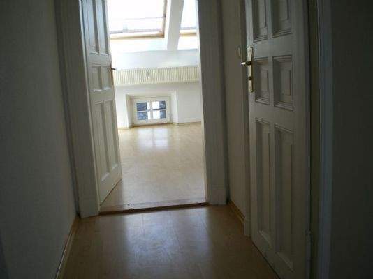 Blick in das Schlafzimmer