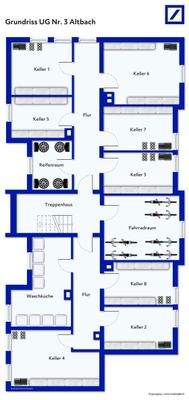 Grundriss Nr. 3 UG Altbach