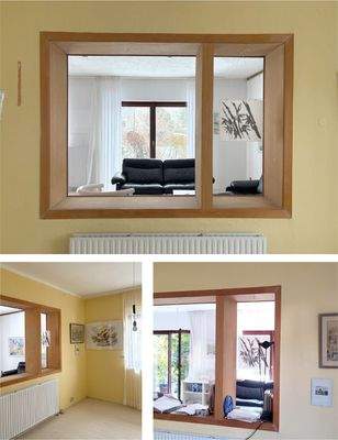 Esszimmer mit Durchbruch zum Wohnzimmer