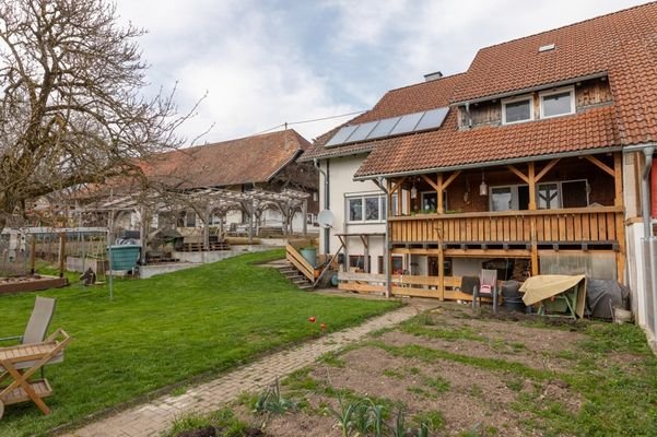 Garten Haus Rückansicht