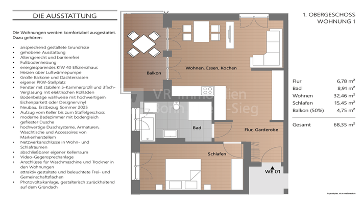 Grundriss Wohnung 1