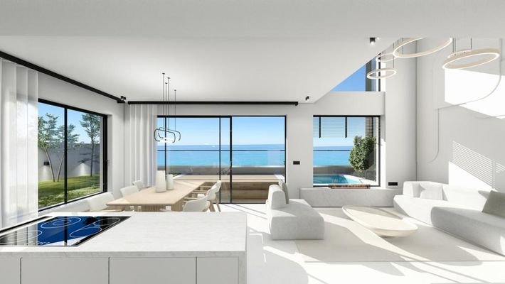 Kreta, Rethymno: Neubau-Projekt! Luxus-Apartment in einem Komplex mit Meerblick zu verkaufen