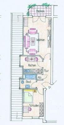 Grundriss der Wohnung