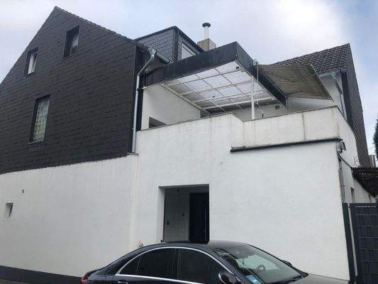 Außenblick auf die Terasse im 1. OG