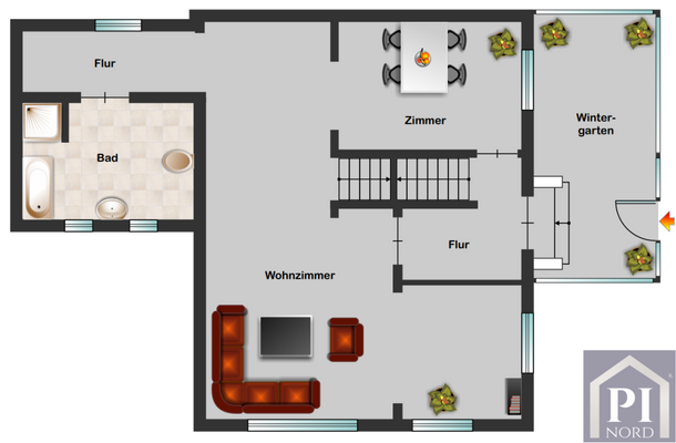 Grundriss Erdgeschoss Zuschnitt
