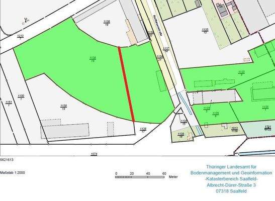 Ausschnitt Liegenschaftskarte