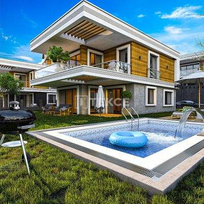 Modern Houses with Panoramic City and Sea Views in Alanya Antalya