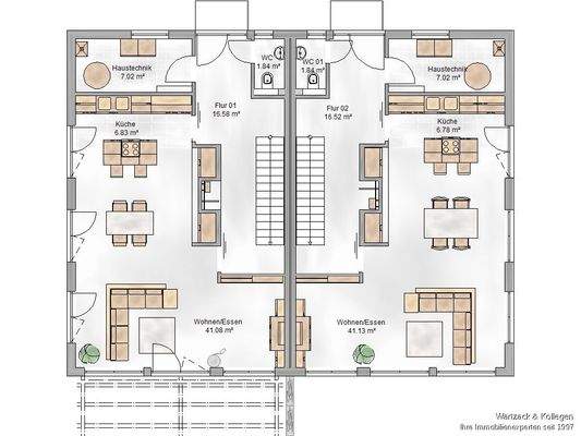 Bebauungsvorschlag "Doppelhaus Wien" von MHW - EG