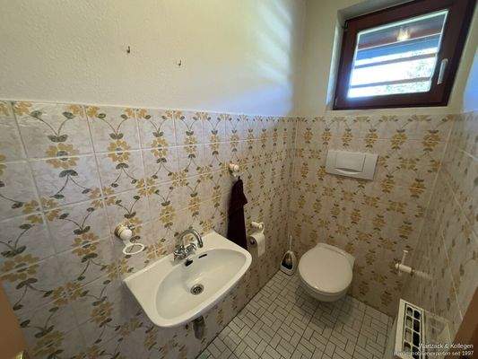 separate Toilette im Erdgeschoss