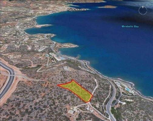 Kreta, Vathi: Baugrundstück mit Meerblick nahe Agios Nikolaos zu verkaufen
