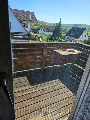Blick vom Balkon im Dachgeschoss