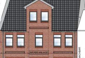 Ansicht Süd - Eingang Büroeinheit 