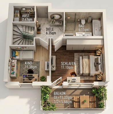 So könnte Ihre neue Wohnung aussehen 