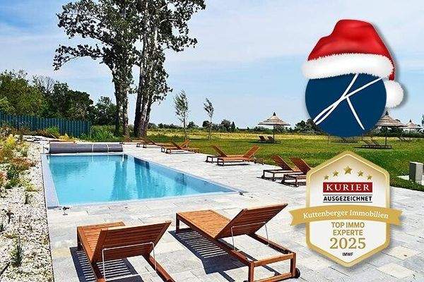 Großes Gemeinschaftspool mit Liegewiese