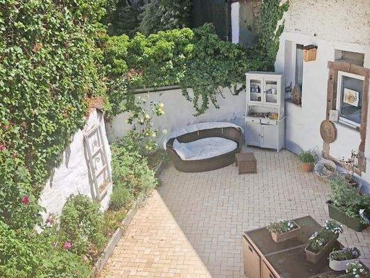 Ausblick auf den schönen Innenhof