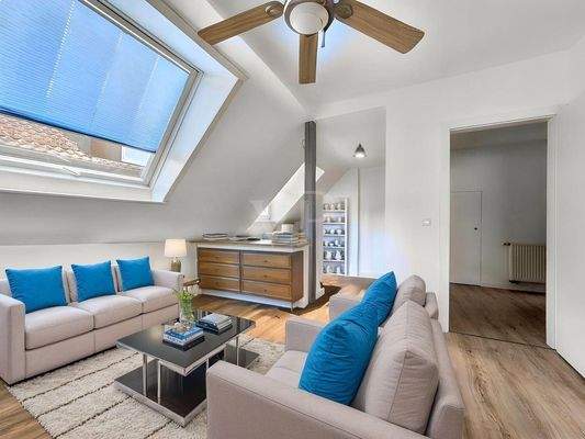 Wohnzimmer DG (digitales Staging)